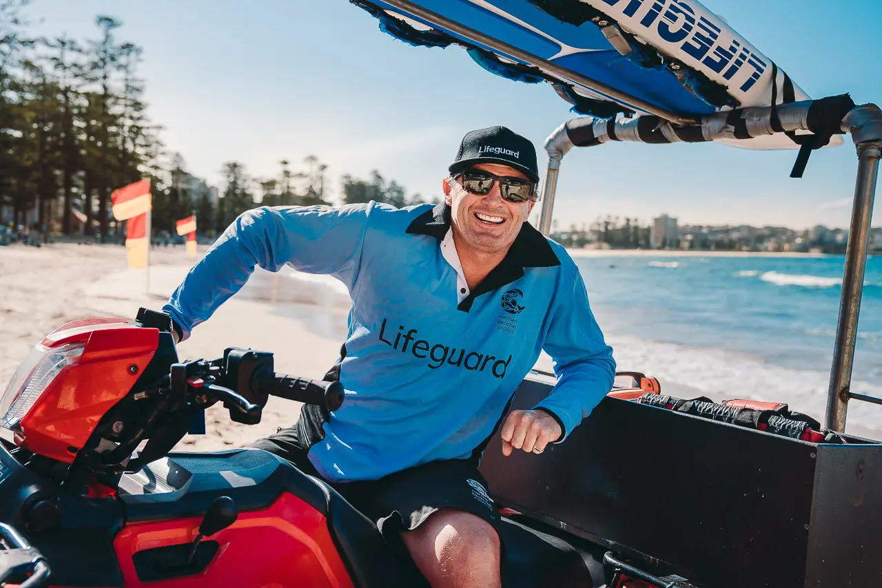 sydney branding photographer - northern beaches council lifesaving guard at manly Beach