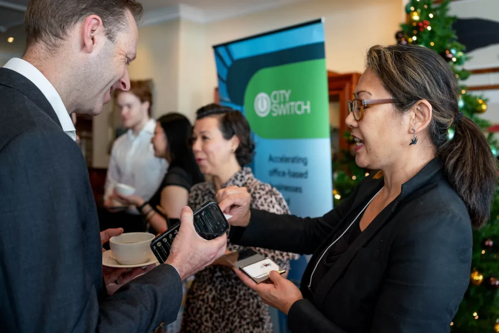 Business cards exchanged during networking at RSYS