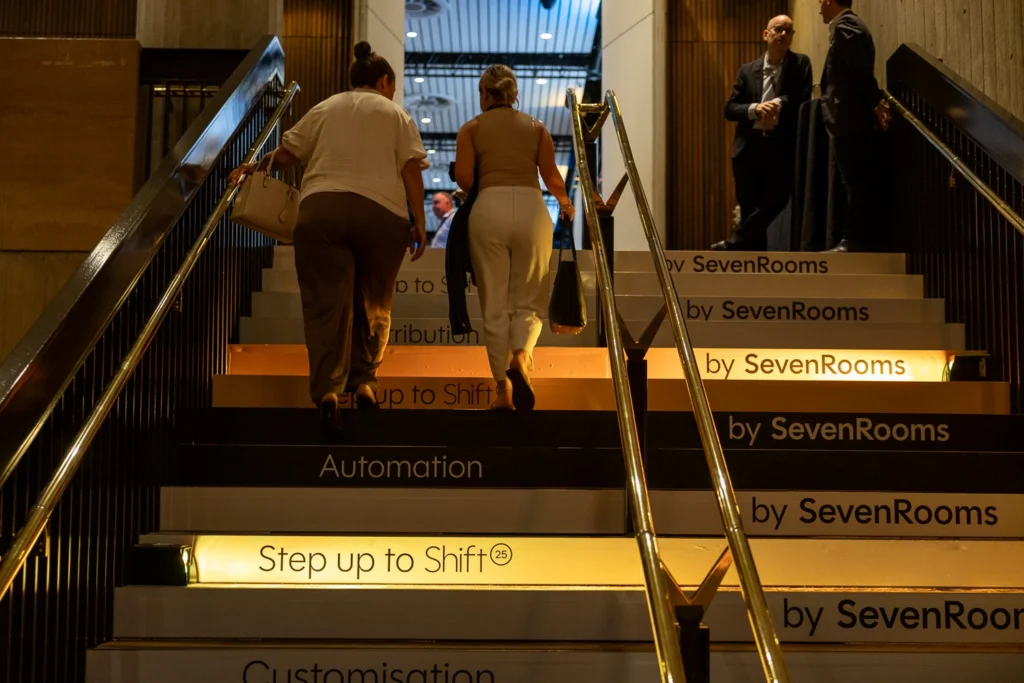 Branded conference signage inside Sydney CBD venue