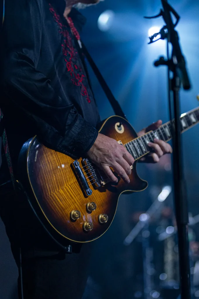 Close-up of Vopli Vidoplyasova guitarist performing live