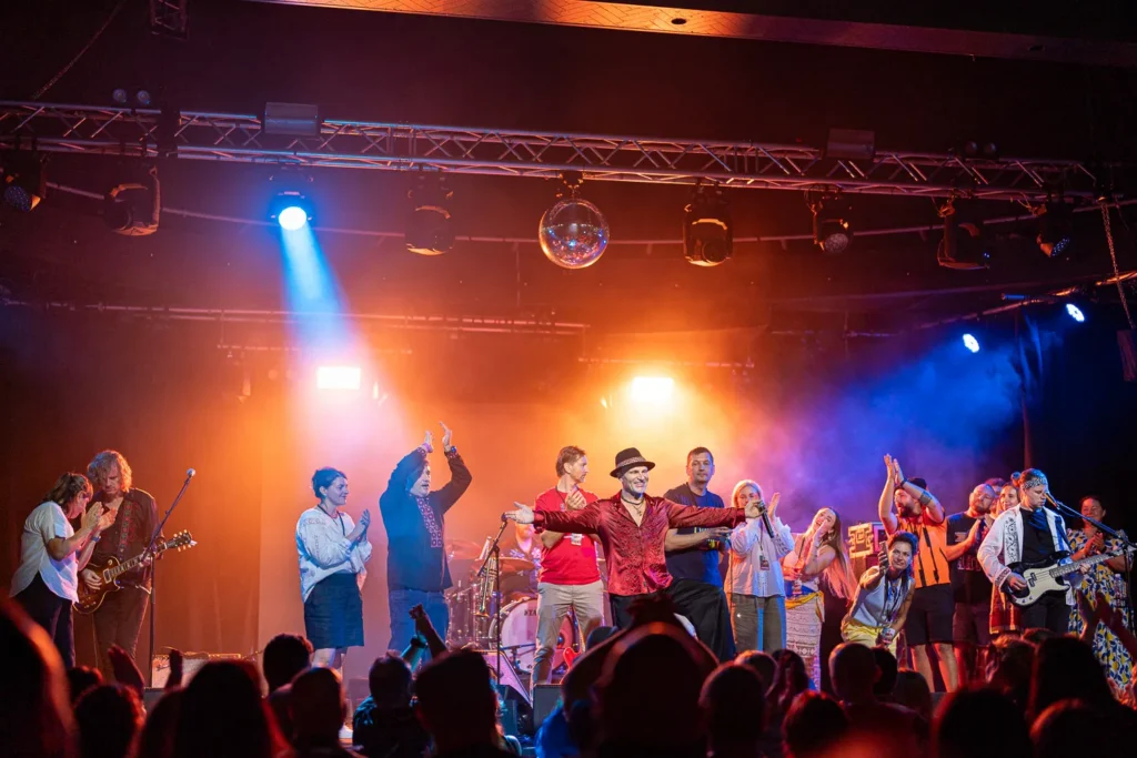 Wide shot of Liberty Hall stage during Vopli Vidoplyasova show