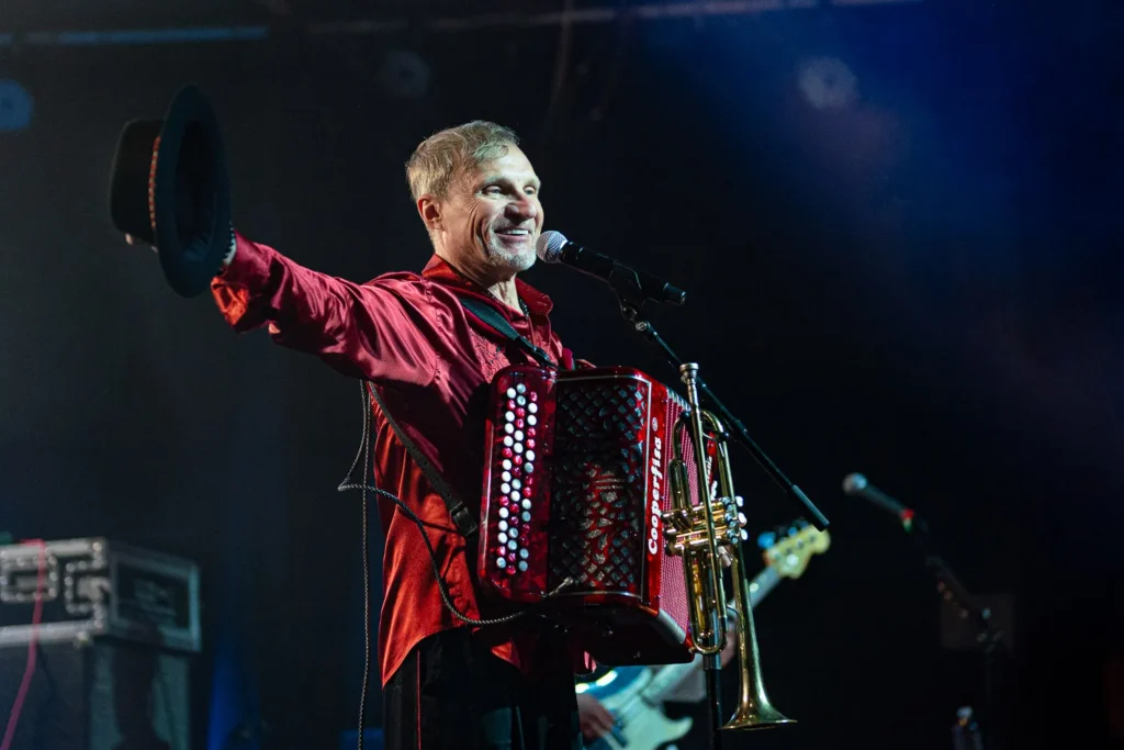 Oleh Skrypka greets the crowd at Vopli Vidoplyasova Sydney concert