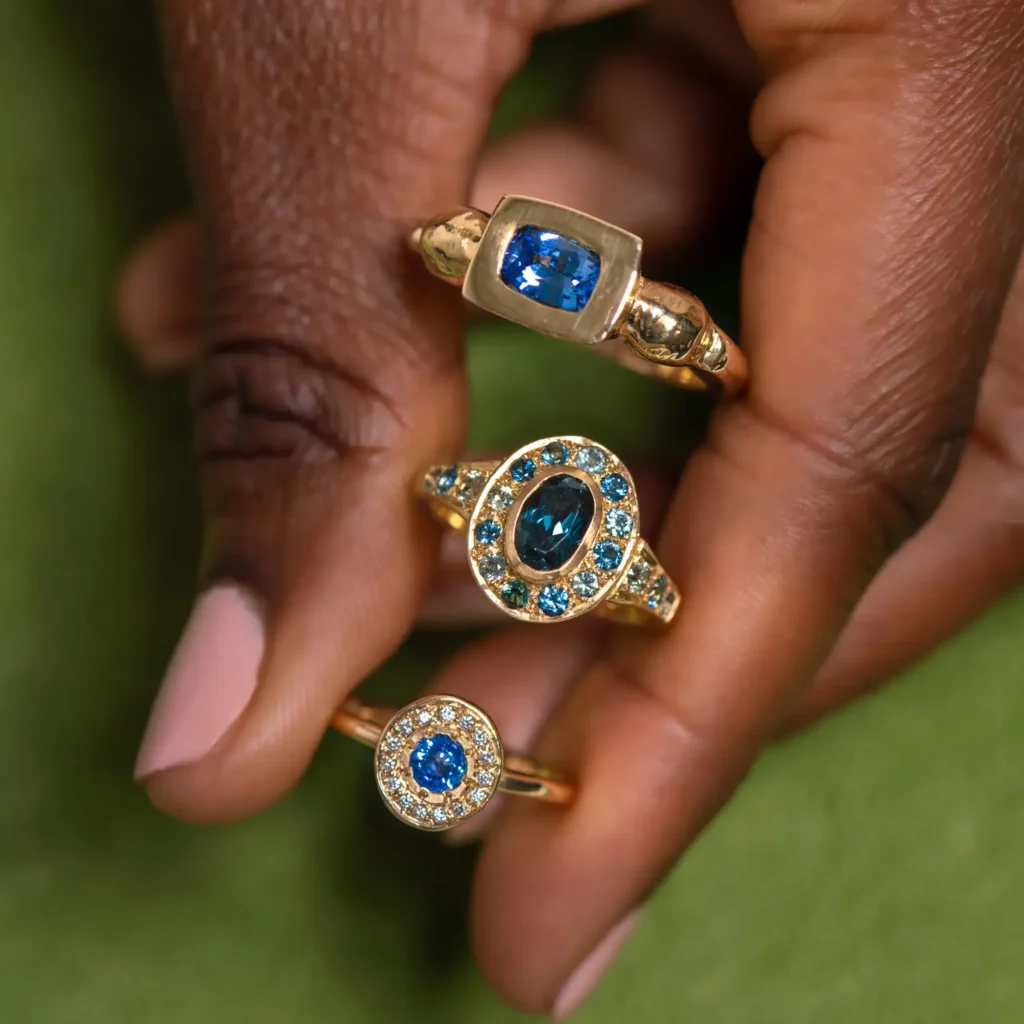 blue sapphire ring jewellery photography Sydney