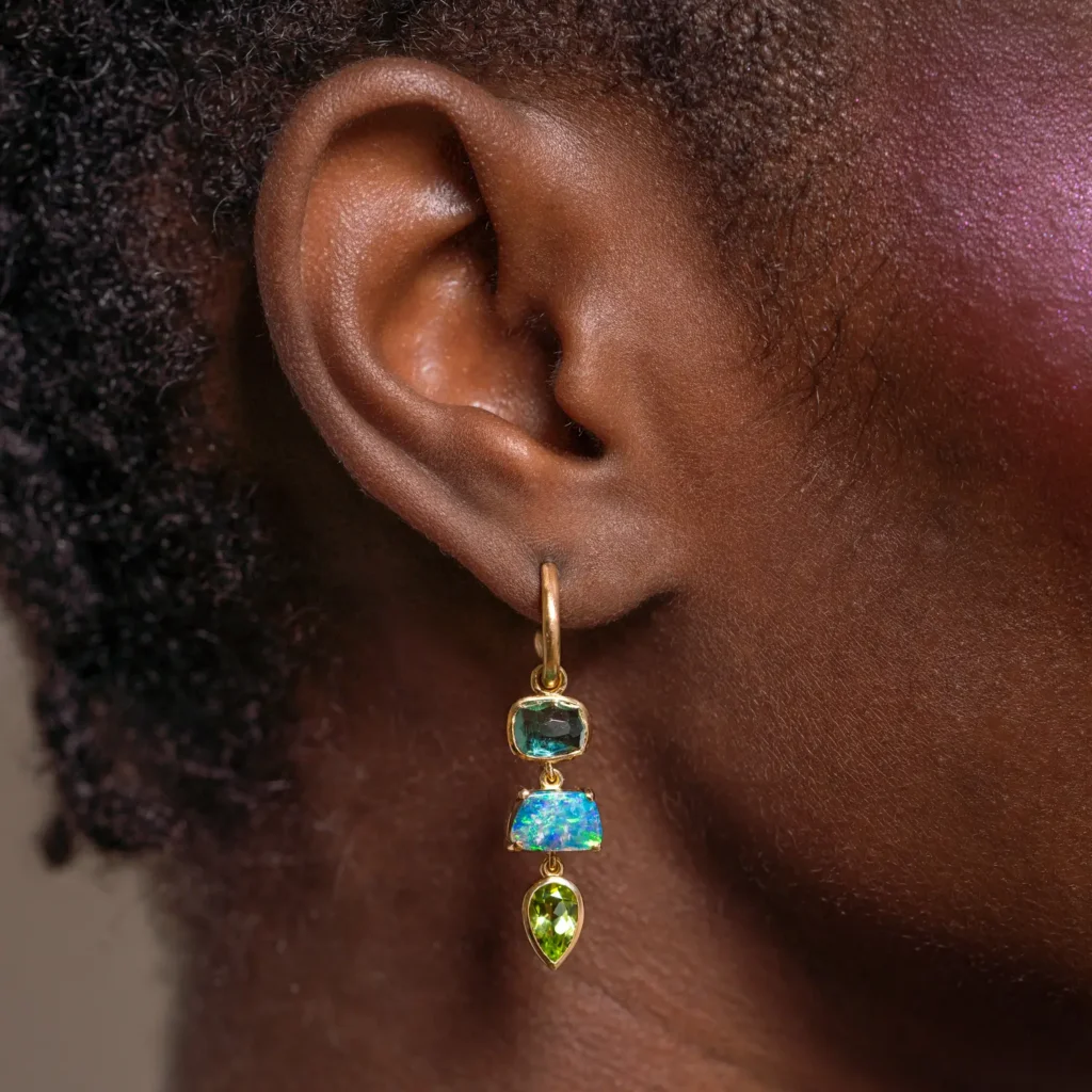 Jewellery detail shot earrings studio lighting