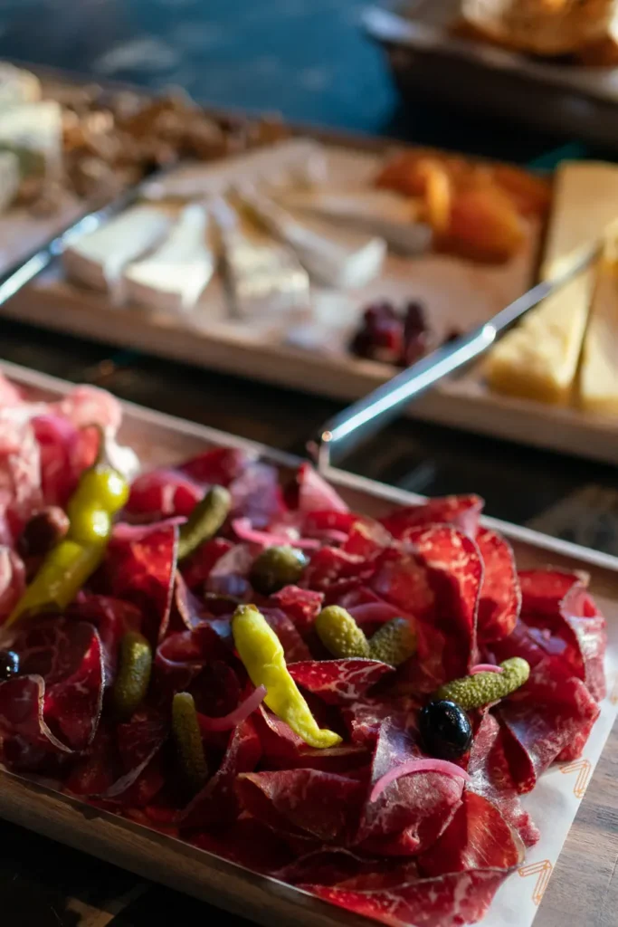 Charcuterie and catering detail at a Sydney Christmas party function