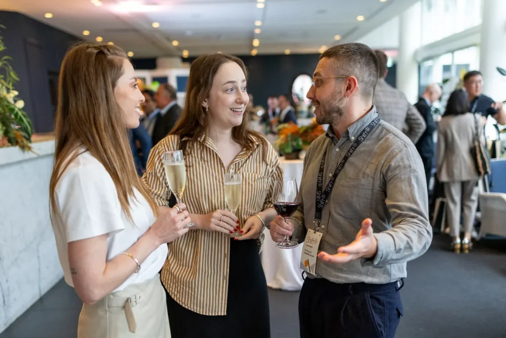 Cocktail hour at a Sydney corporate Christmas celebration