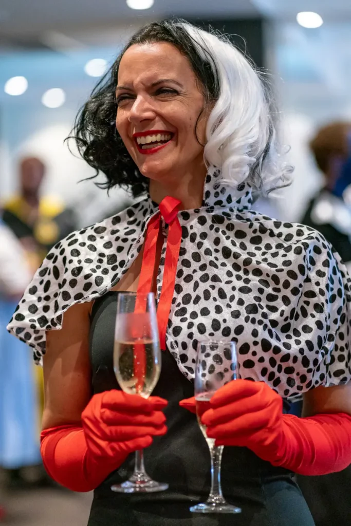 Guests sharing a candid laugh during a Sydney Christmas lunch event