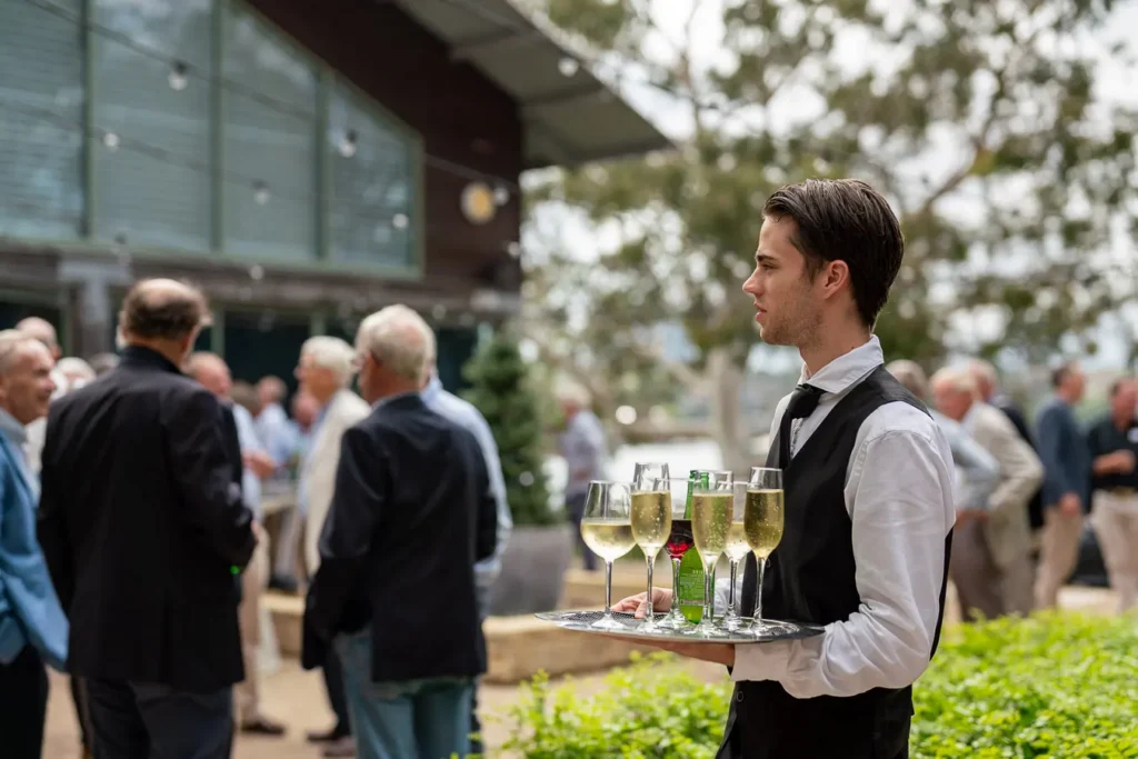 Drinks service during the Michael Morgan OAM lunch at Deckhouse Woolwich