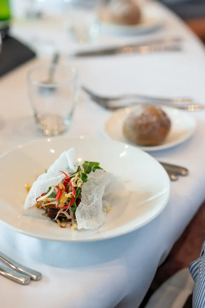 Entree served at the Michael Morgan OAM lunch at Deckhouse Woolwich