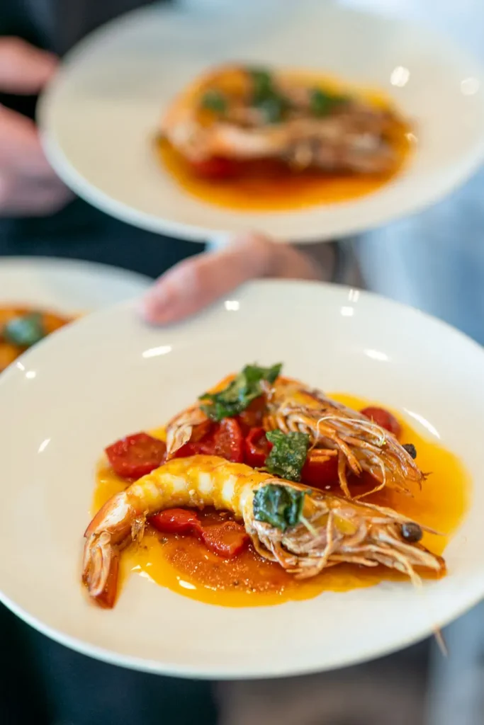 Seafood course served during the Michael Morgan OAM lunch