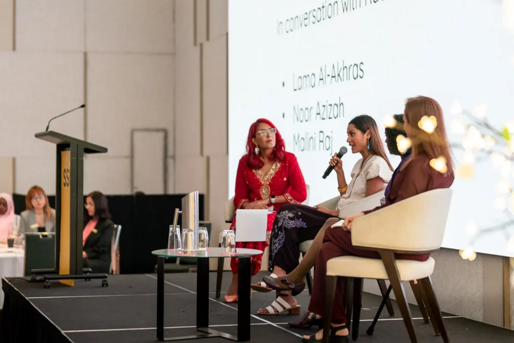 Panel discussion on stage during the Silence to Power conference at PARKROYAL Parramatta