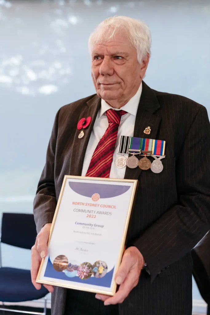 Community award recipient portrait photographed in Sydney