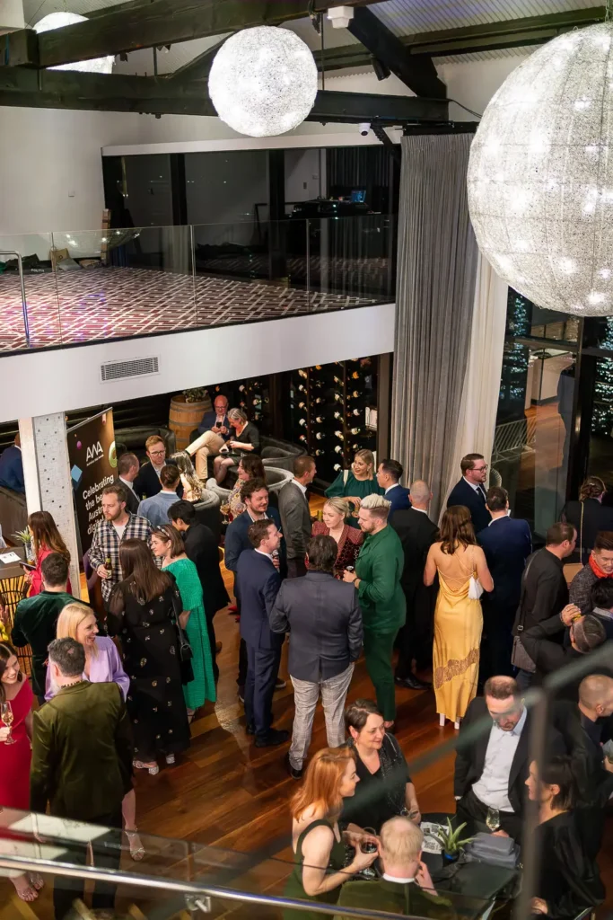 Guests enjoying the awards presentation at Doltone House Jones Bay Wharf