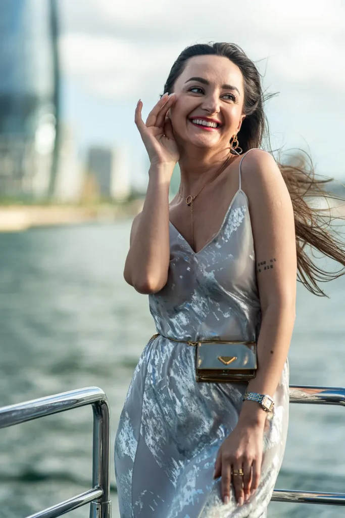 Executive guest portrait aboard Sydney Harbour networking cruise