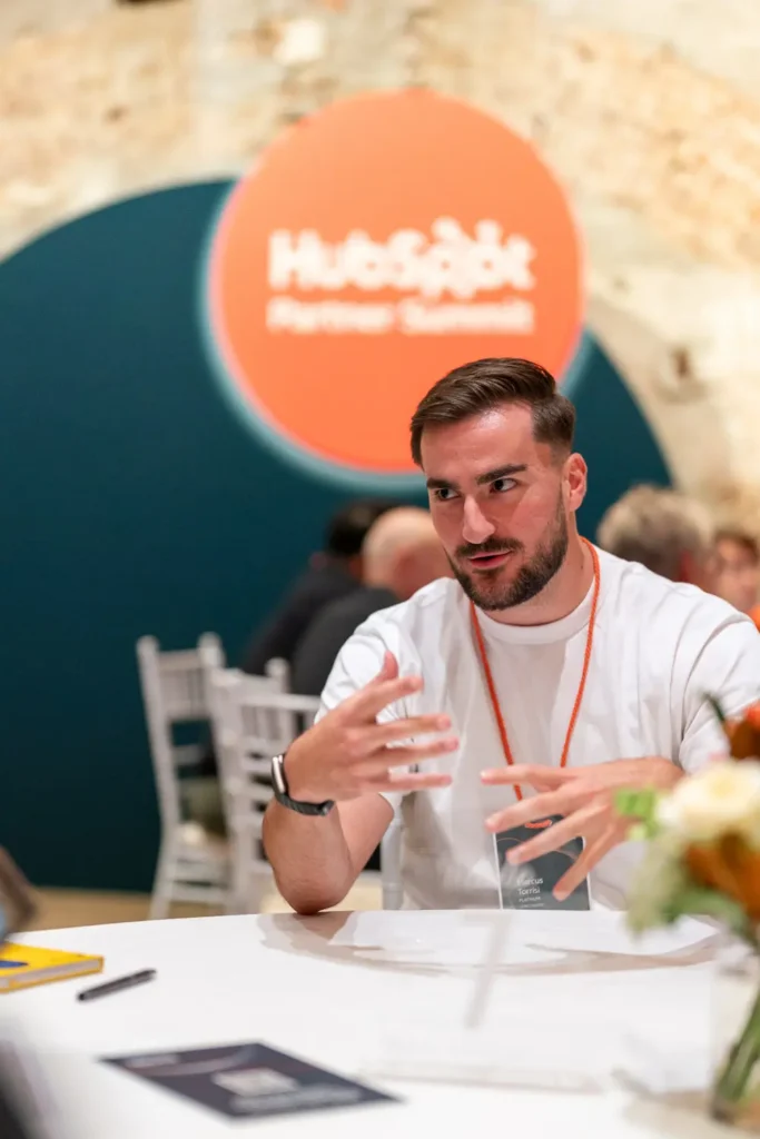 Business networking during HubSpot Partner Summit at Alpha Dining Sydney conference venue