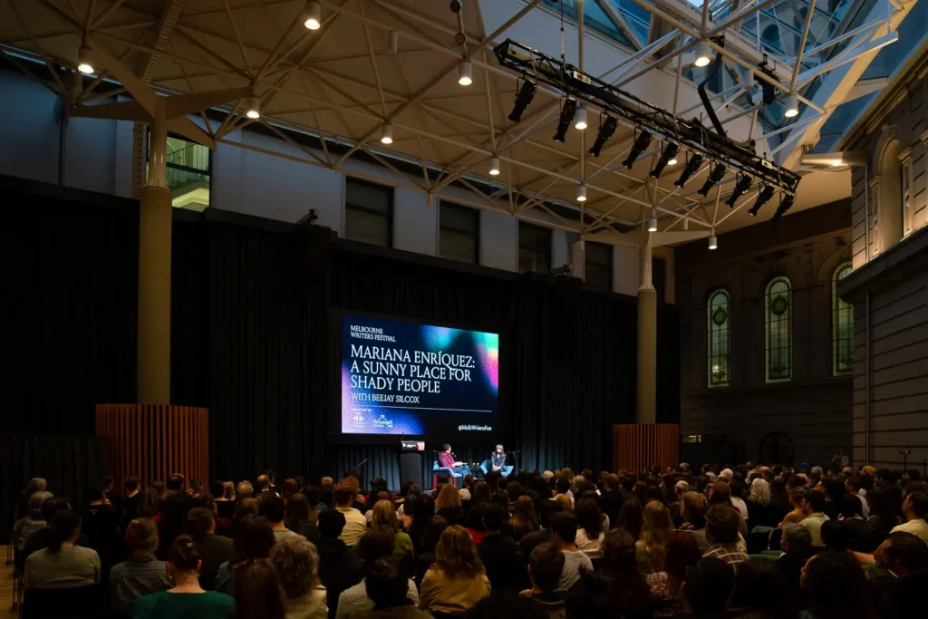 Audience attending Mariana Enriquez at Melbourne Writers Festival presented with Instituto Cervantes and Benengeli 2025