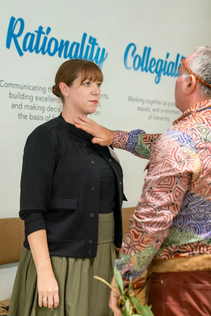 Aboriginal cultural blessing during the Guidewire Sydney office opening celebration