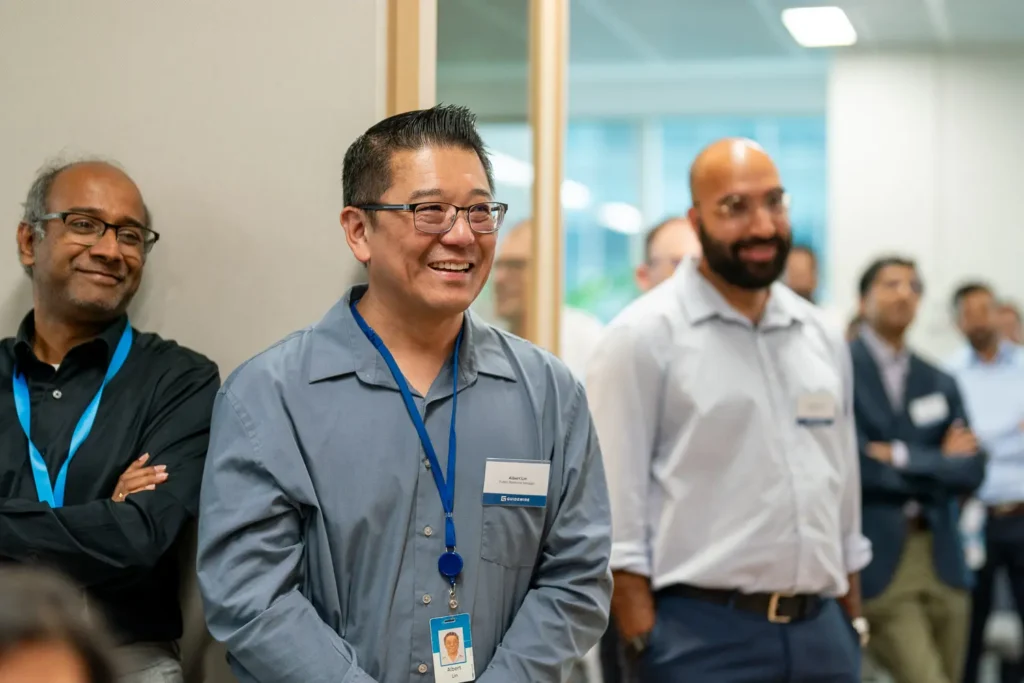 Guidewire colleagues enjoying the new Sydney office opening celebration