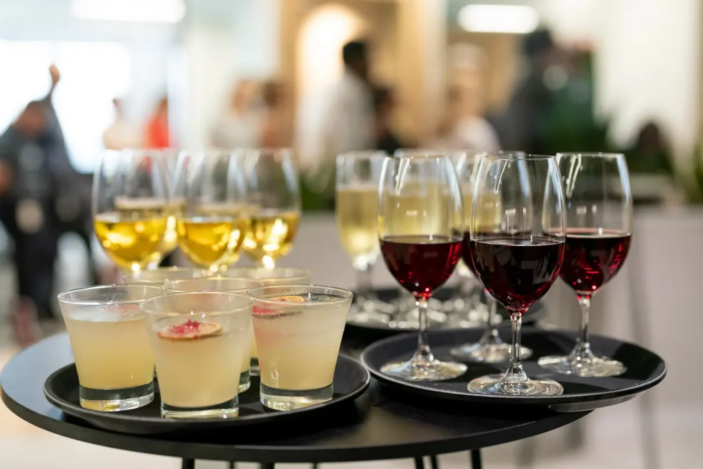 Cocktails and wine served during the Guidewire Sydney office opening