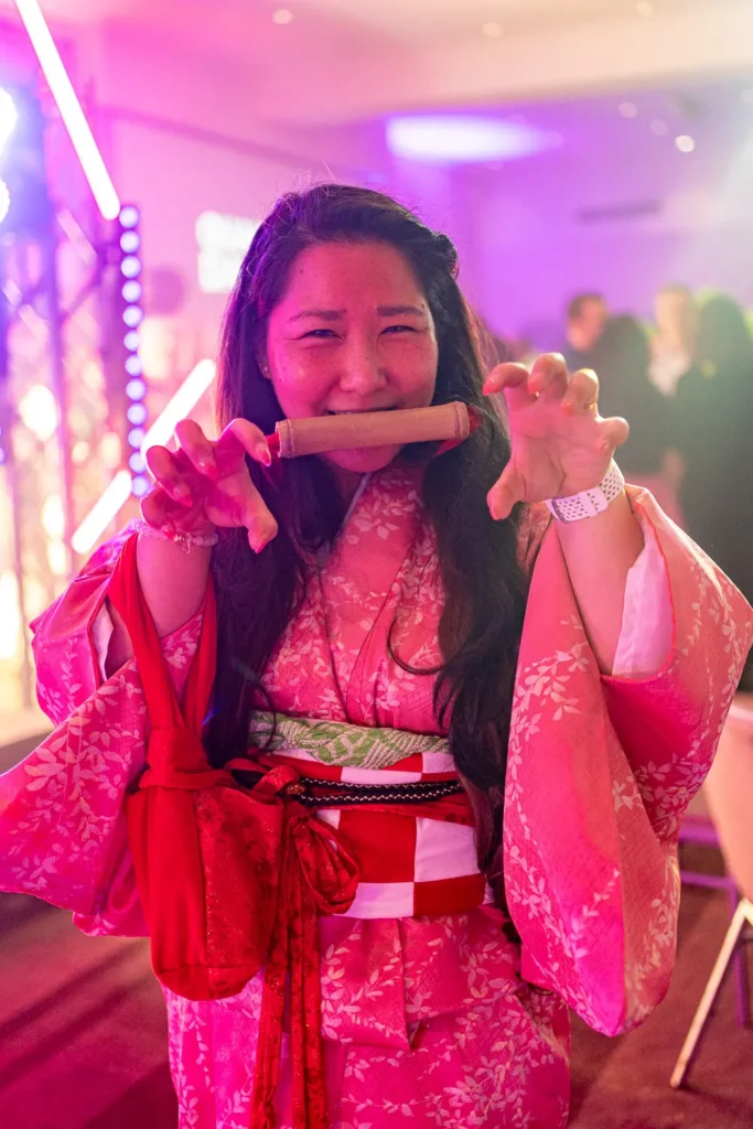 Guest in costume at Quantum Day 2023 corporate event at Rydges Hunter Valley
