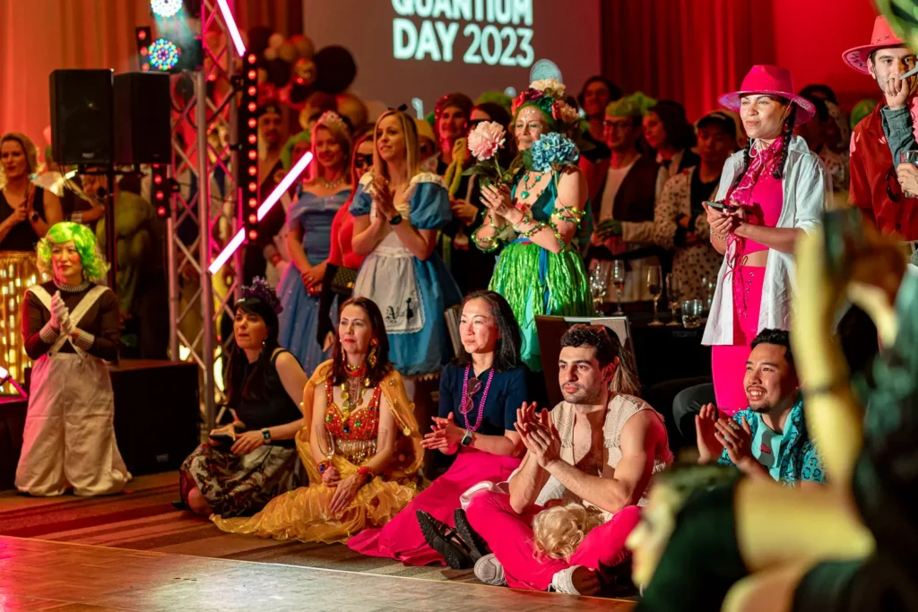 Live stage entertainment at Quantum Day 2023 corporate celebration