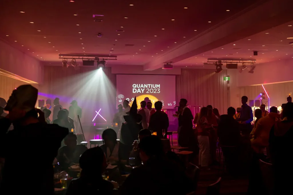 Guests gathering for the Quantum Day 2023 corporate party in Sydney