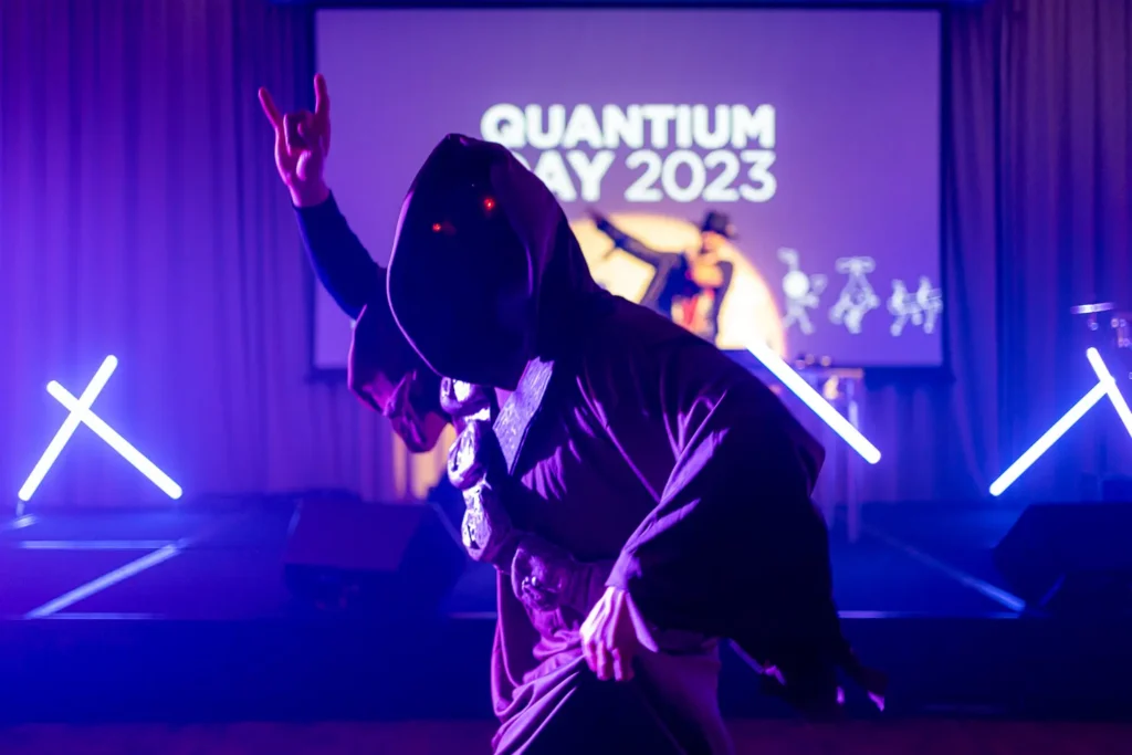 Costumed performance at the Quantum Day 2023 corporate event