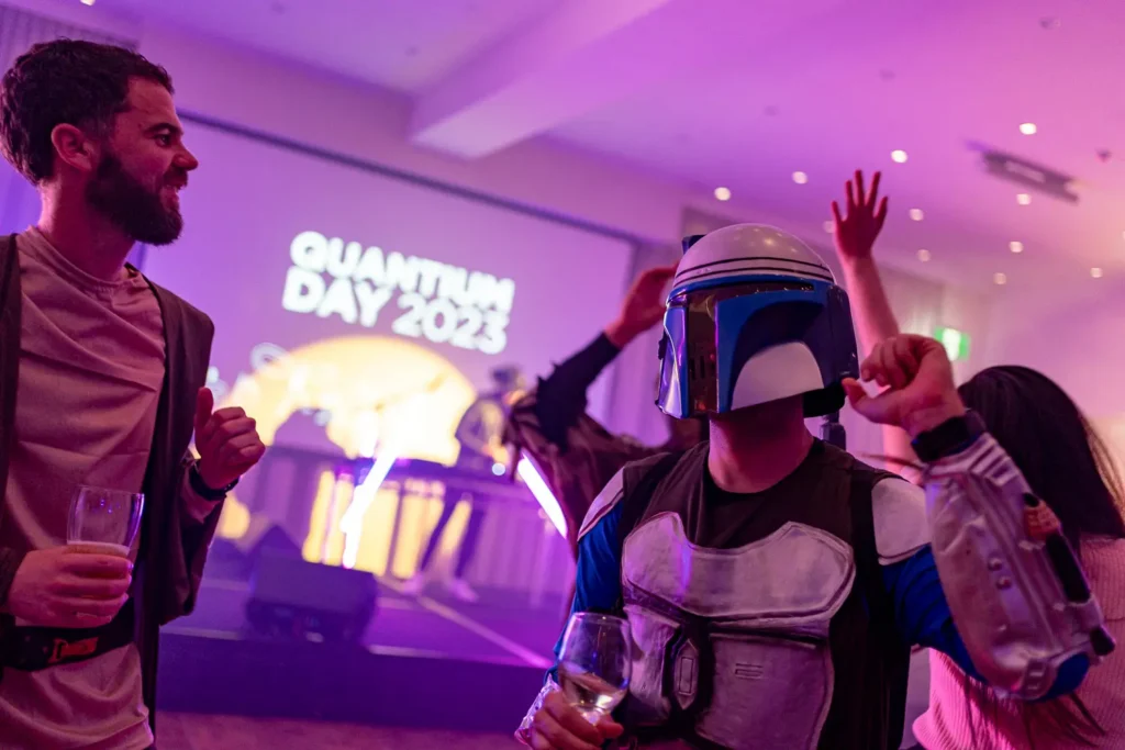 Star Wars themed guest on the dance floor at Quantum Day 2023