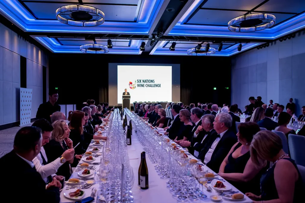 Guests attending the black tie 2017 Six Nations Wine Challenge awards dinner in Sydney