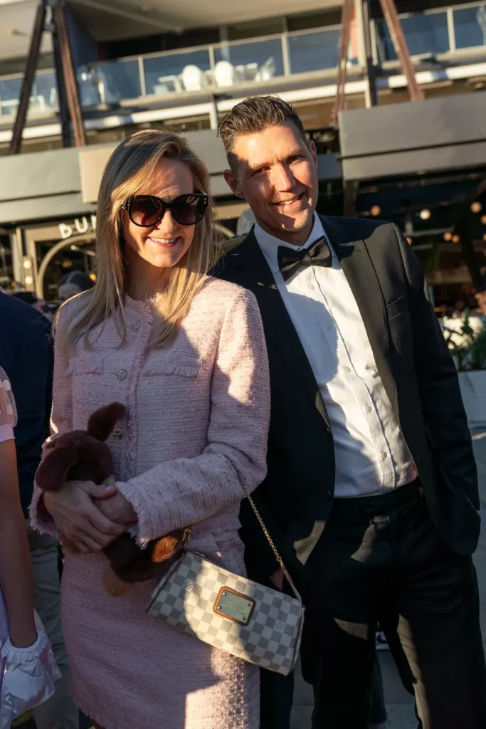 Guests dressed for a costume party at Darling Harbour before their Sydney cruise