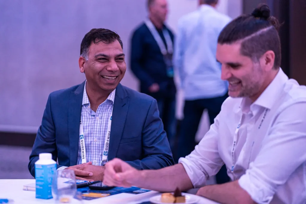 Business event attendees during the Guidewire Insurance Forum at Four Seasons Hotel Sydney