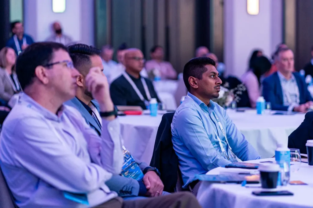 Audience watching a presentation at Guidewire Insurance Forum Sydney 2024