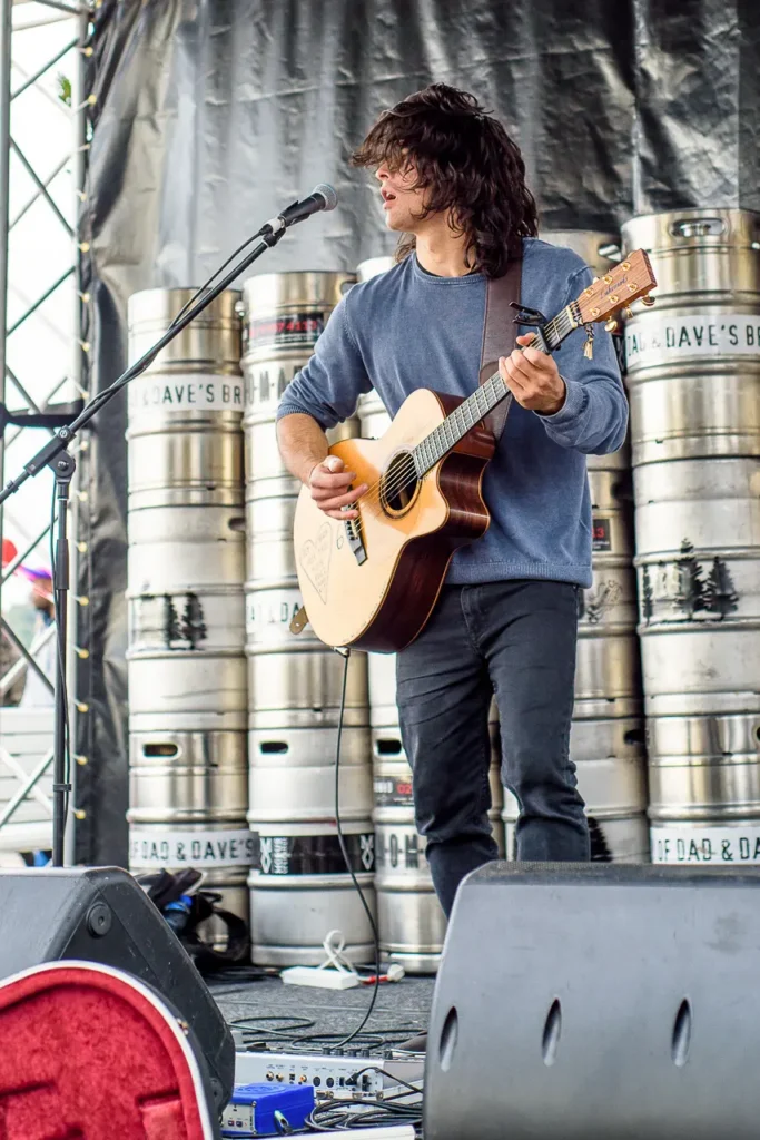 Live guitarist performing at Taste of Manly event photography
